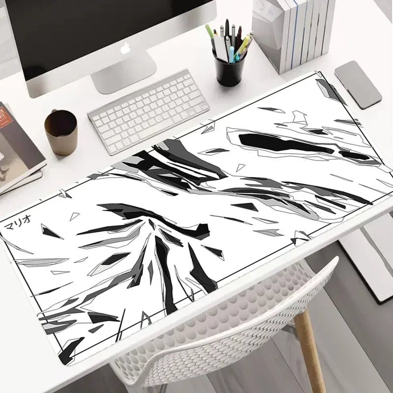 tapis de souris noir et blanc