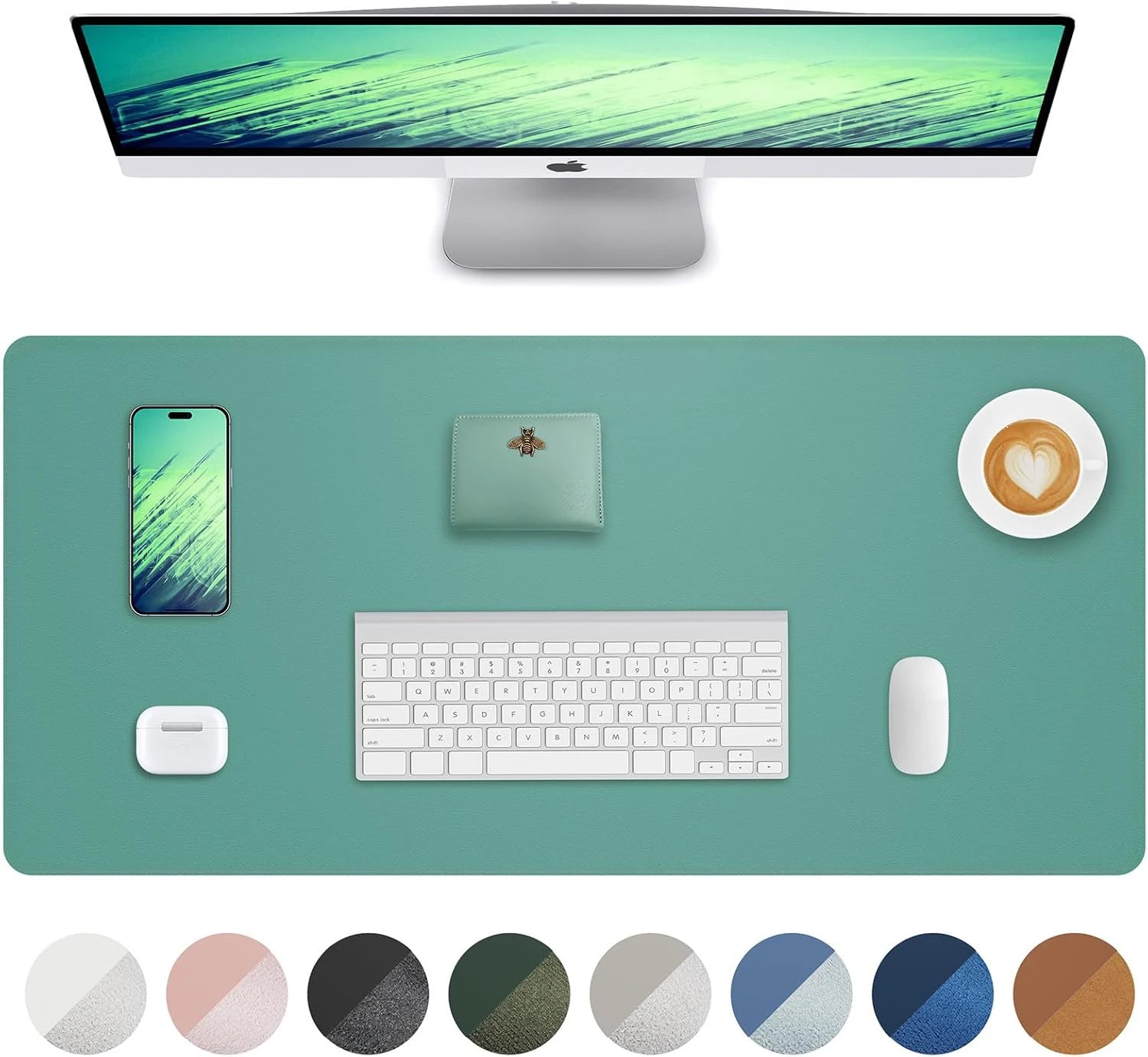 grand tapis de souris vert