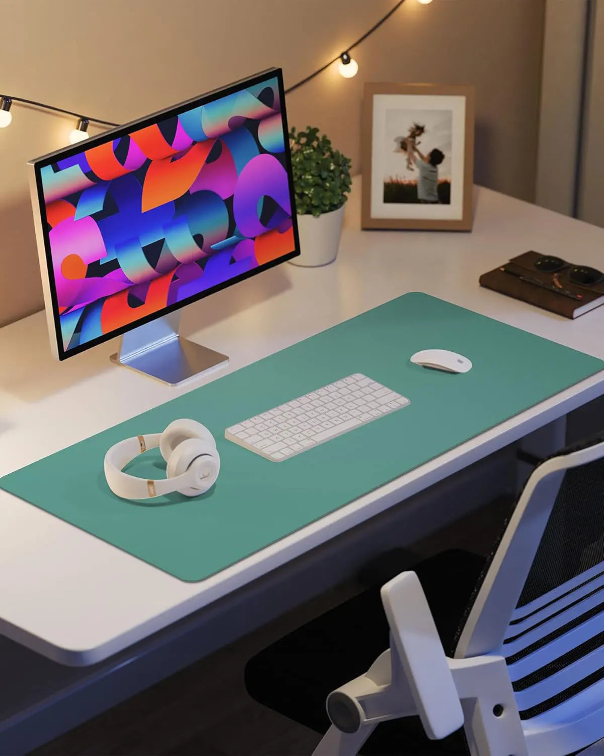 grand tapis de souris vert