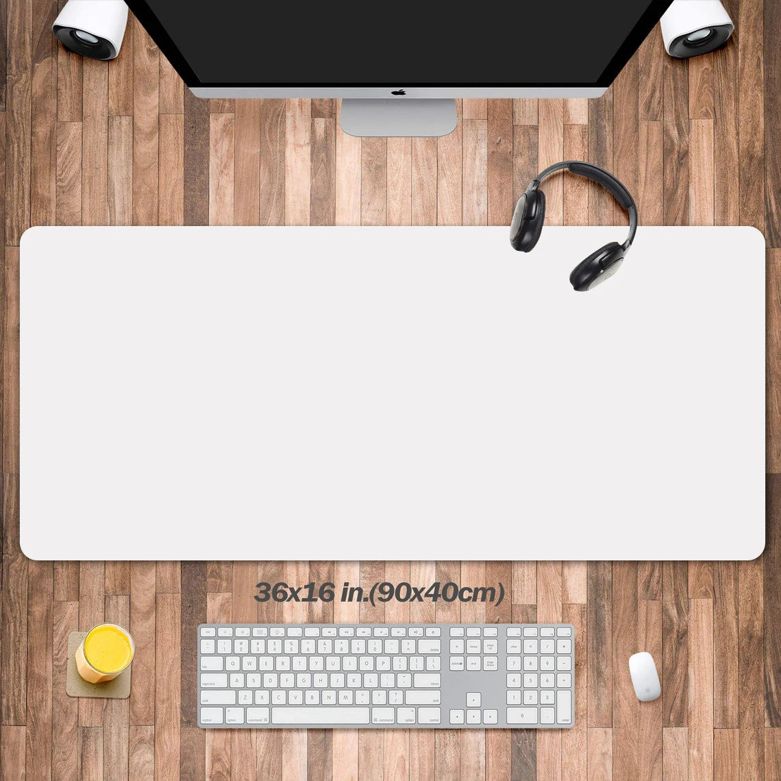 grand tapis de souris blanc