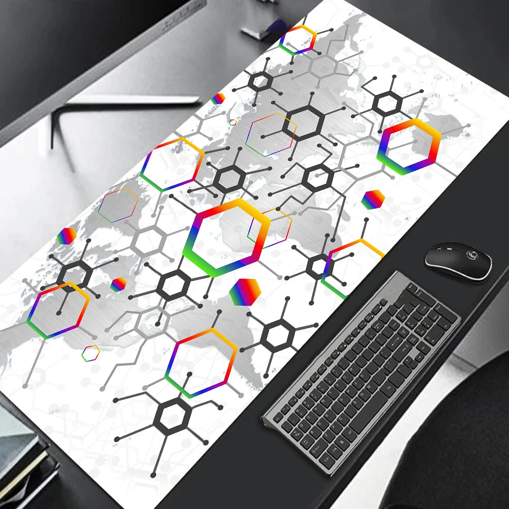 grand tapis de souris gamer blanc