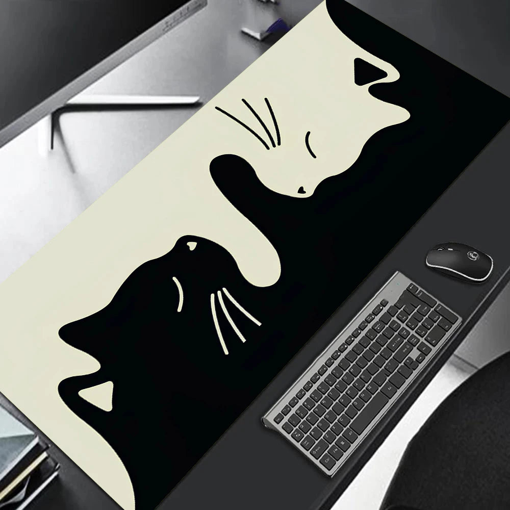 grand tapis de souris gamer chat