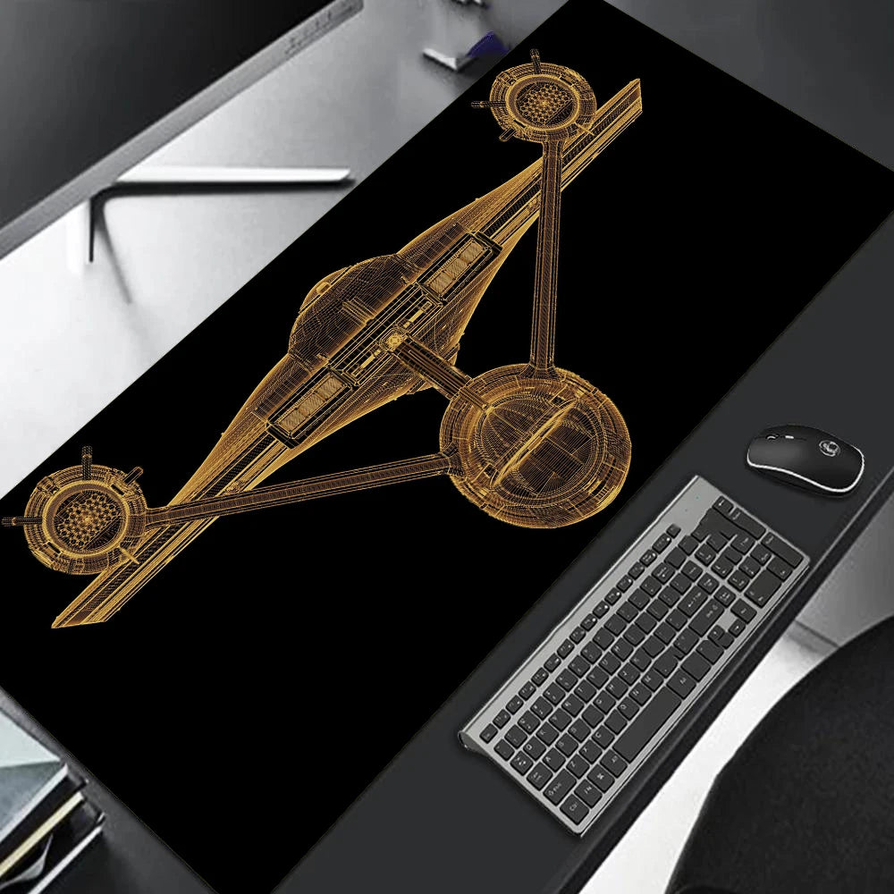 grand tapis de souris gamer fusee