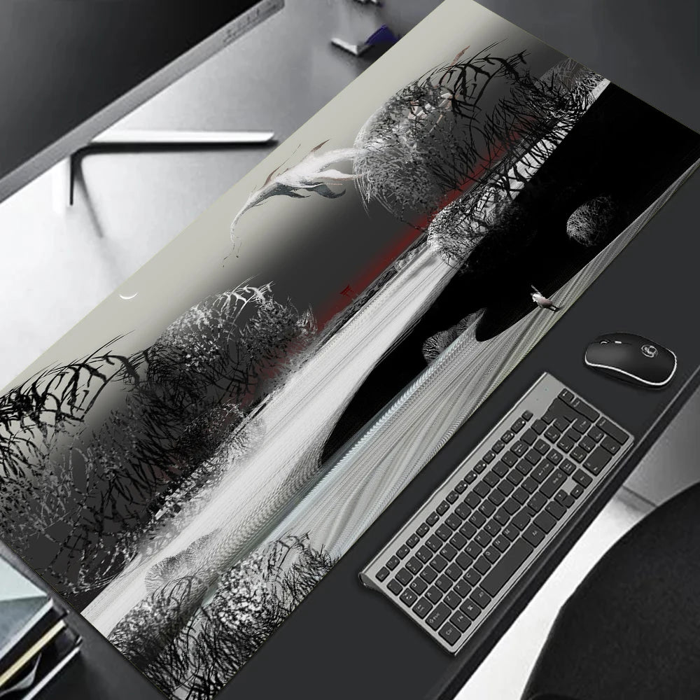 grand tapis de souris gamer paysage