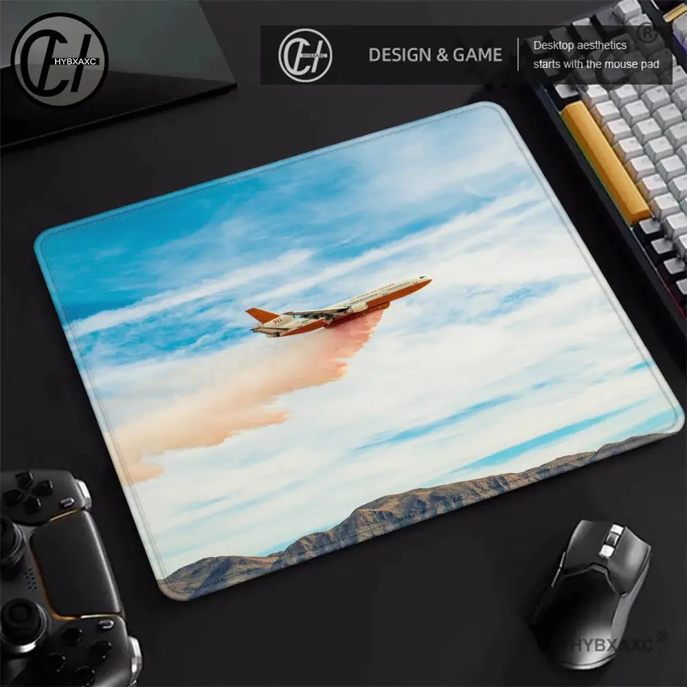 tapis de souris avion fumee