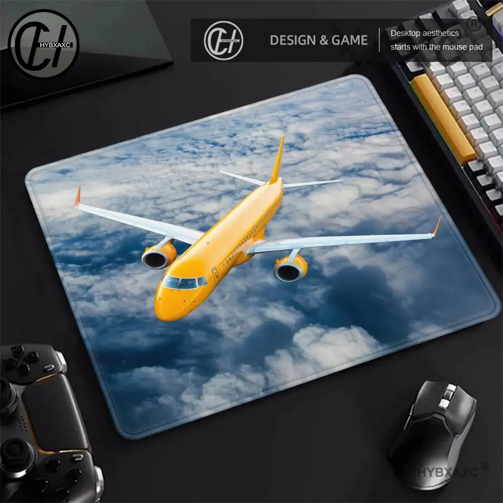 tapis de souris avion jaune