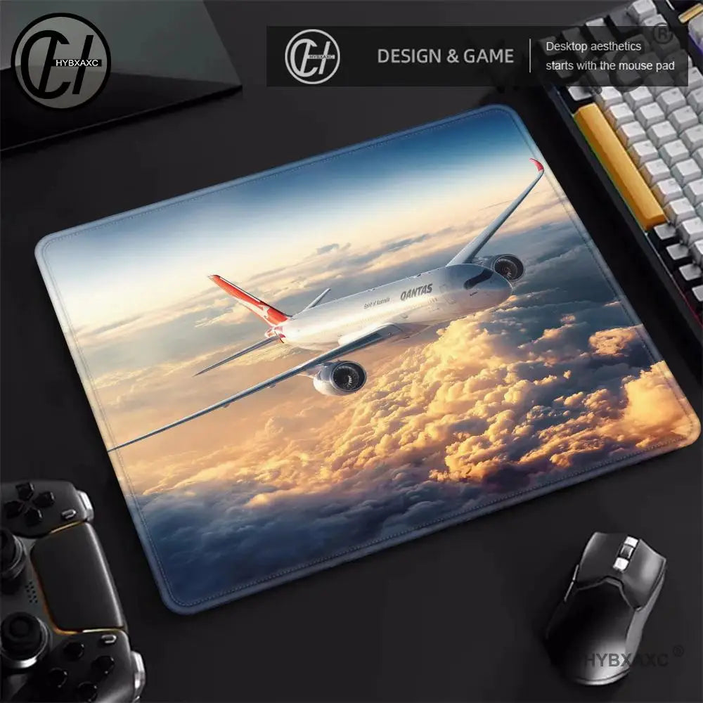 tapis de souris avion rouge blanc