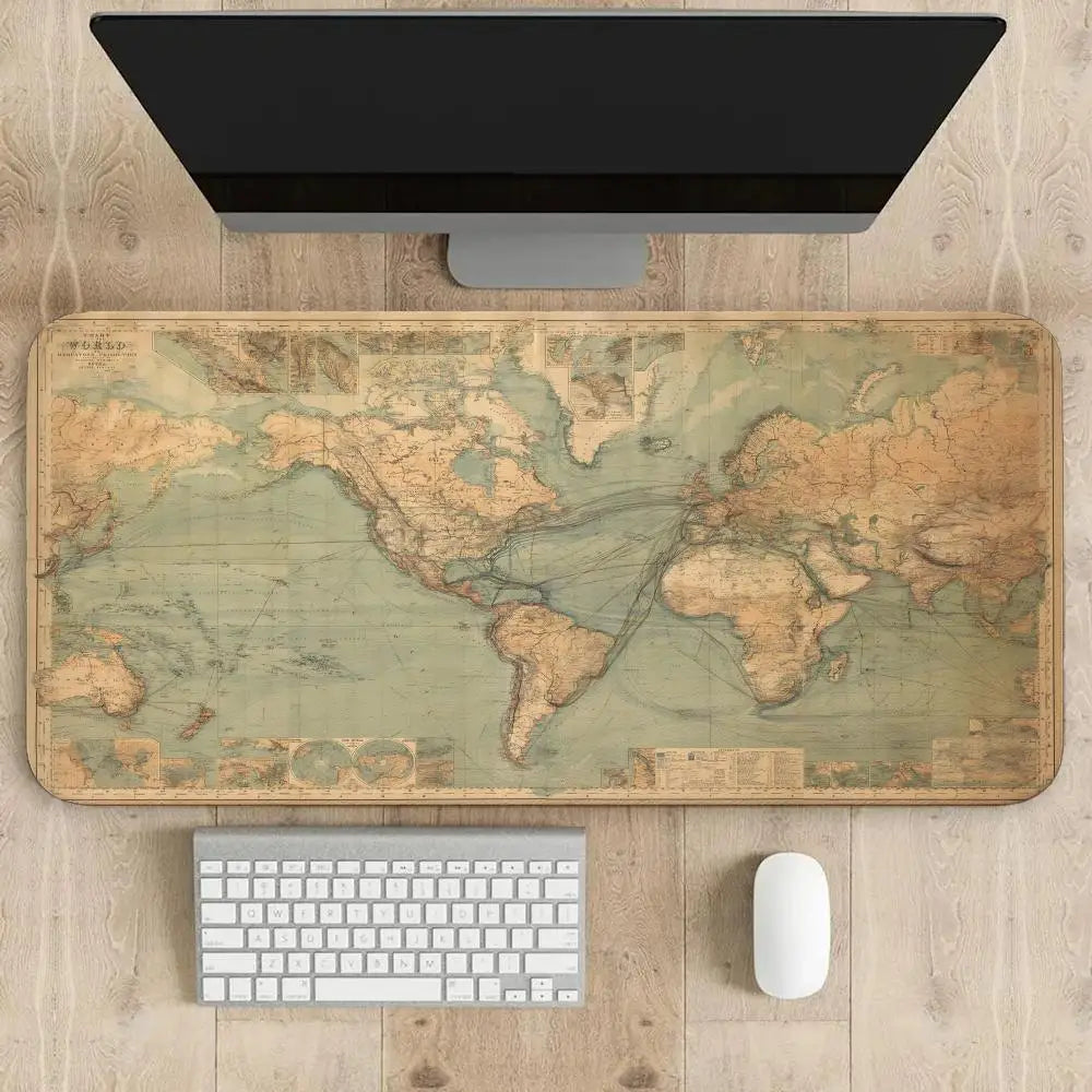 tapis de souris carte du monde ancien