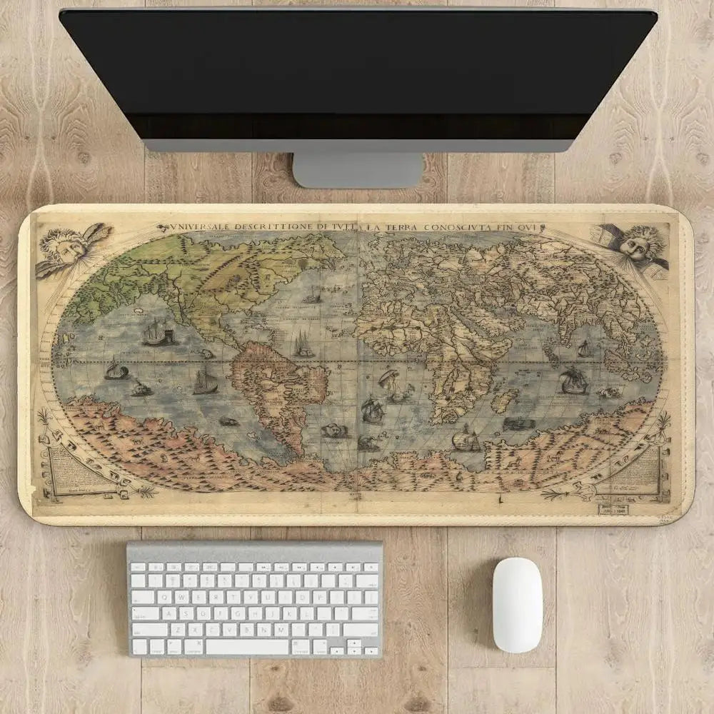 tapis de souris carte du monde elargie