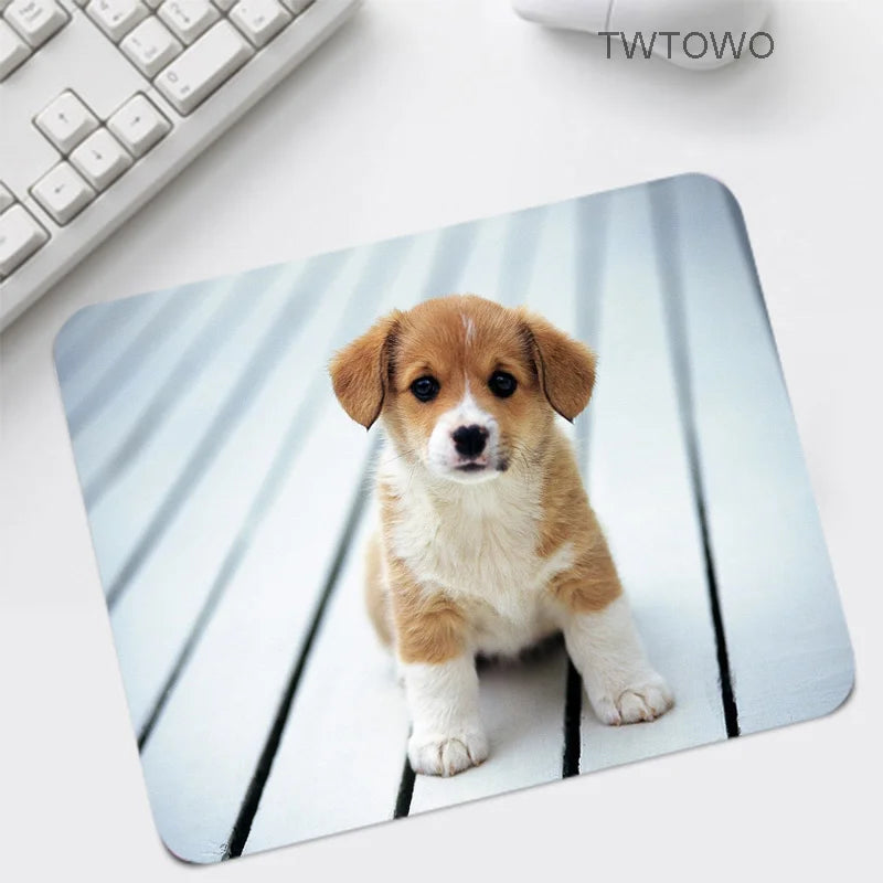 tapis de souris chien beige