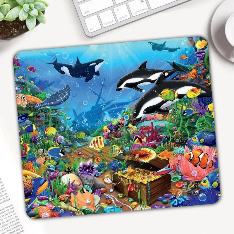 tapis de souris dauphin multicolor