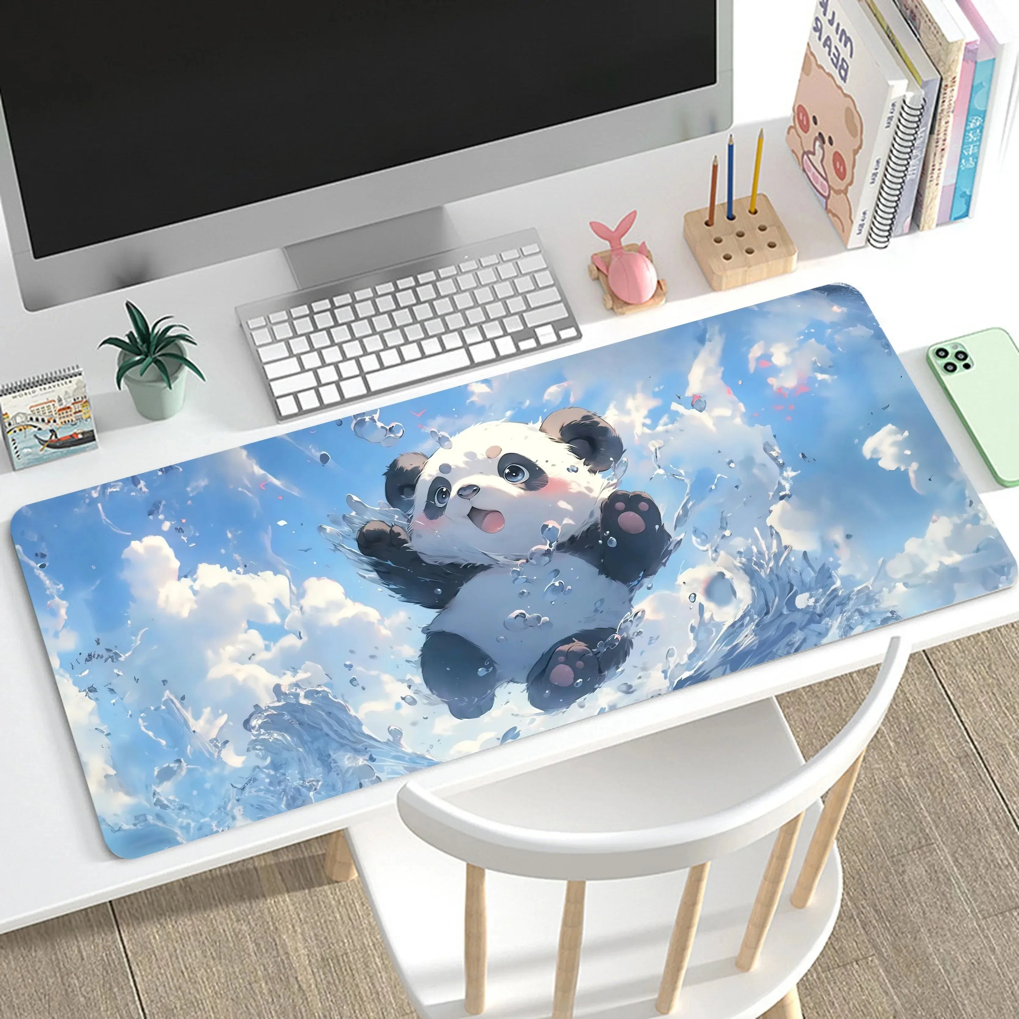 tapis de souris drole panda ciel