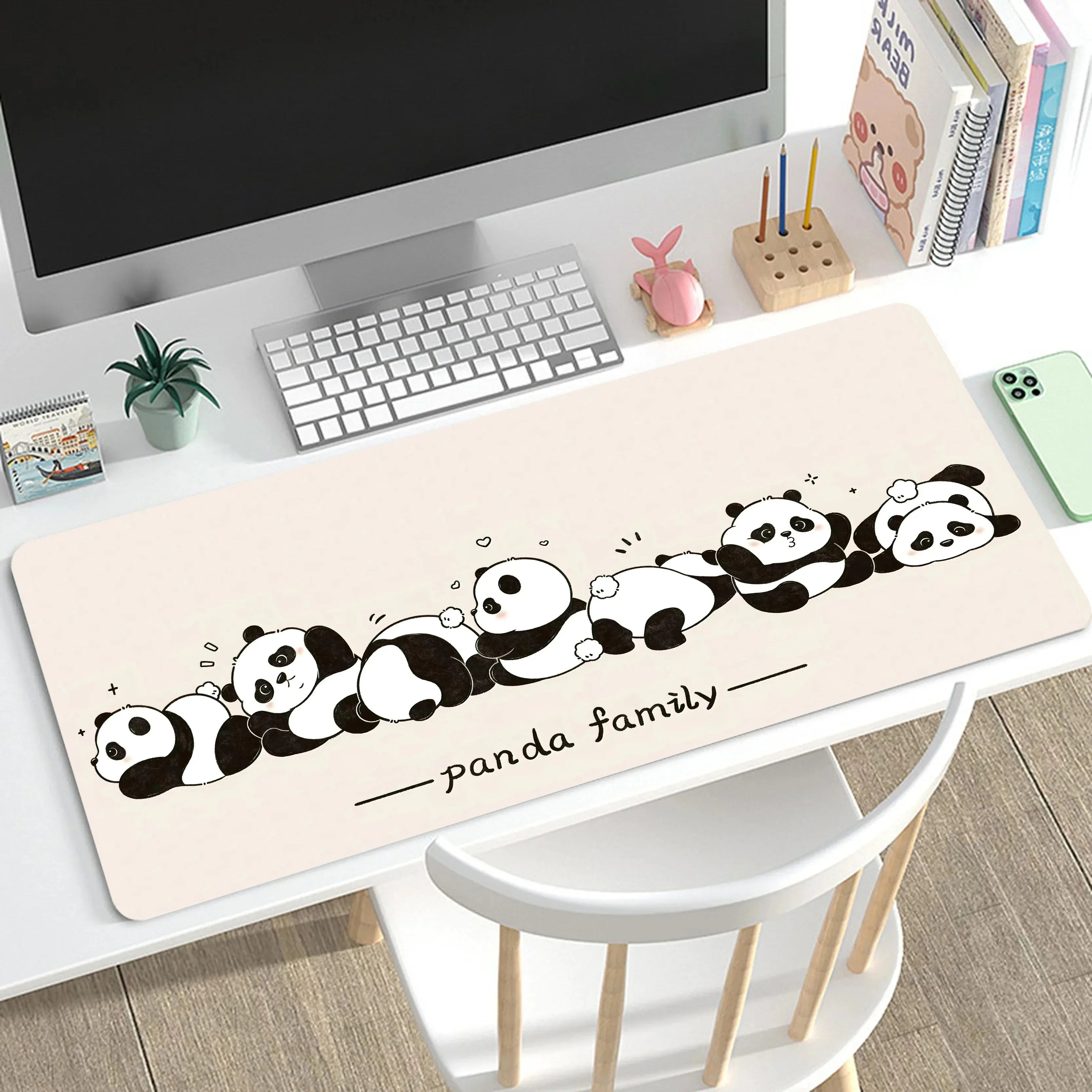 tapis de souris drole panda family