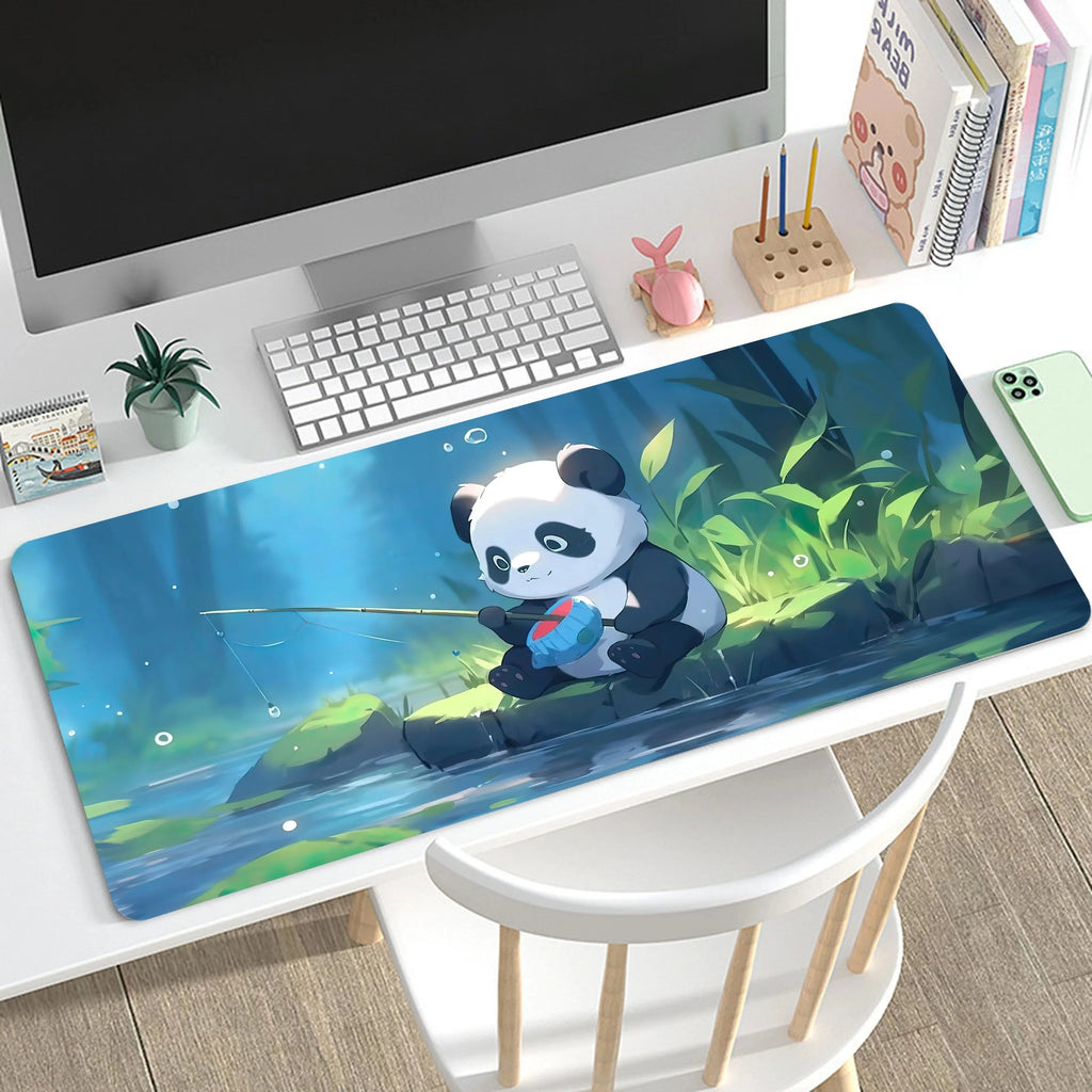 tapis de souris drole panda peche