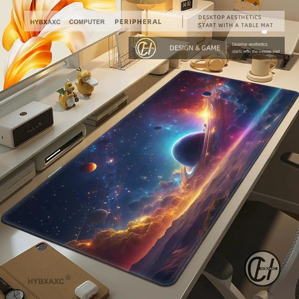 tapis de souris espace arc en ciel