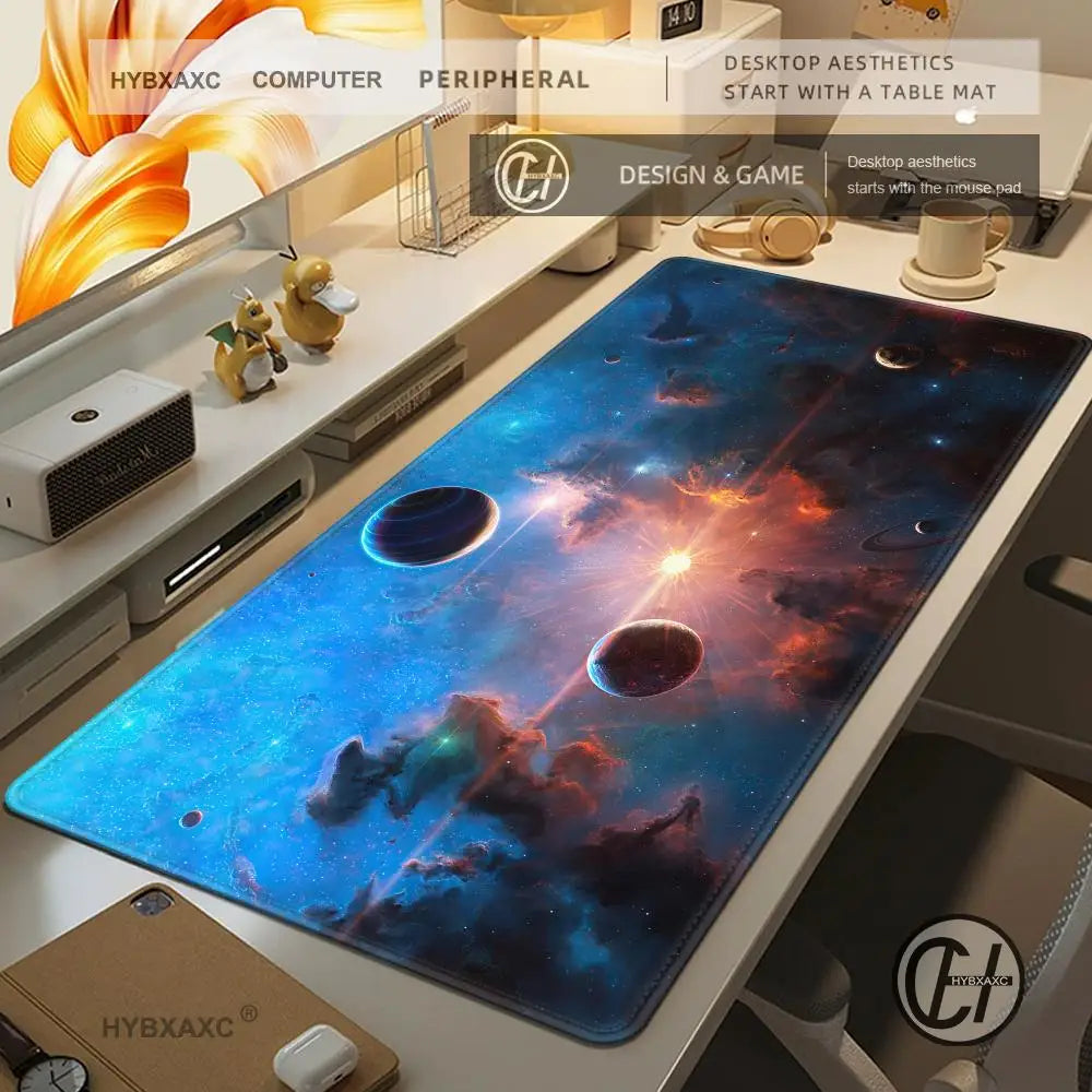 tapis de souris espace bleu