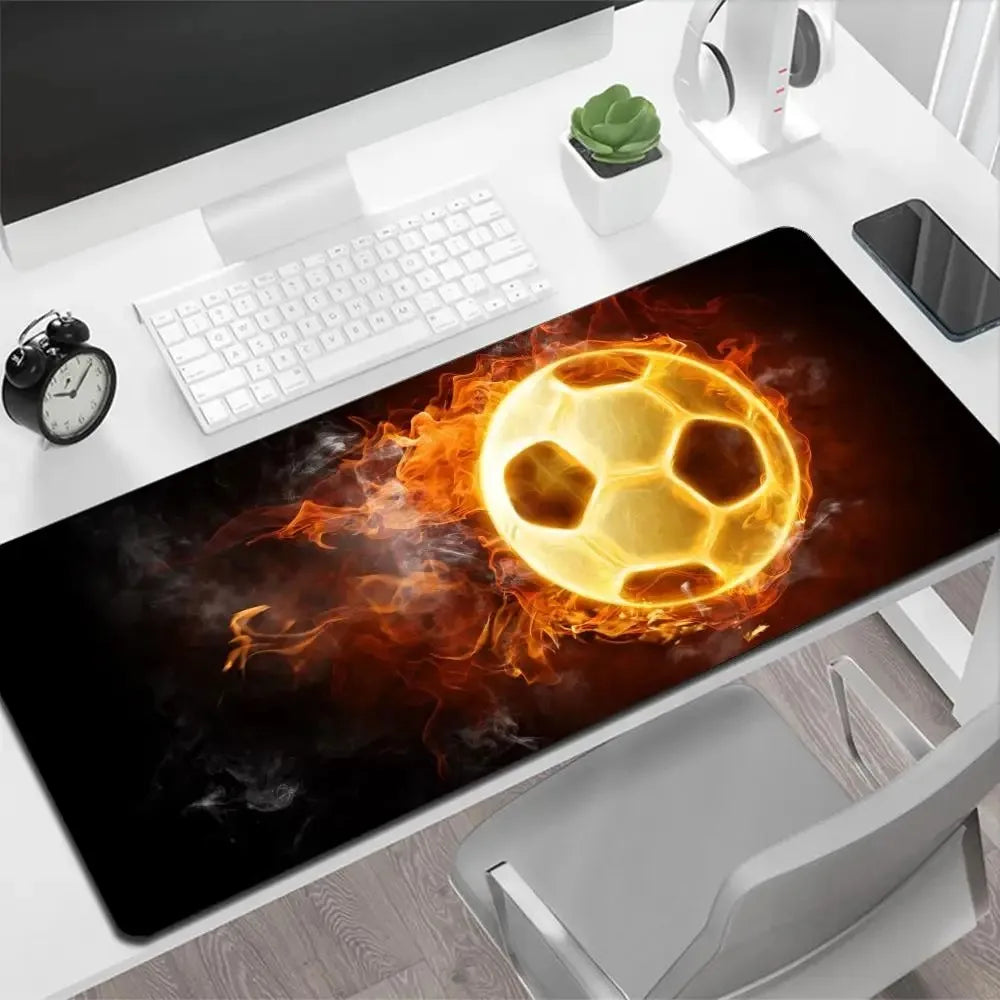 tapis de souris foot en feu