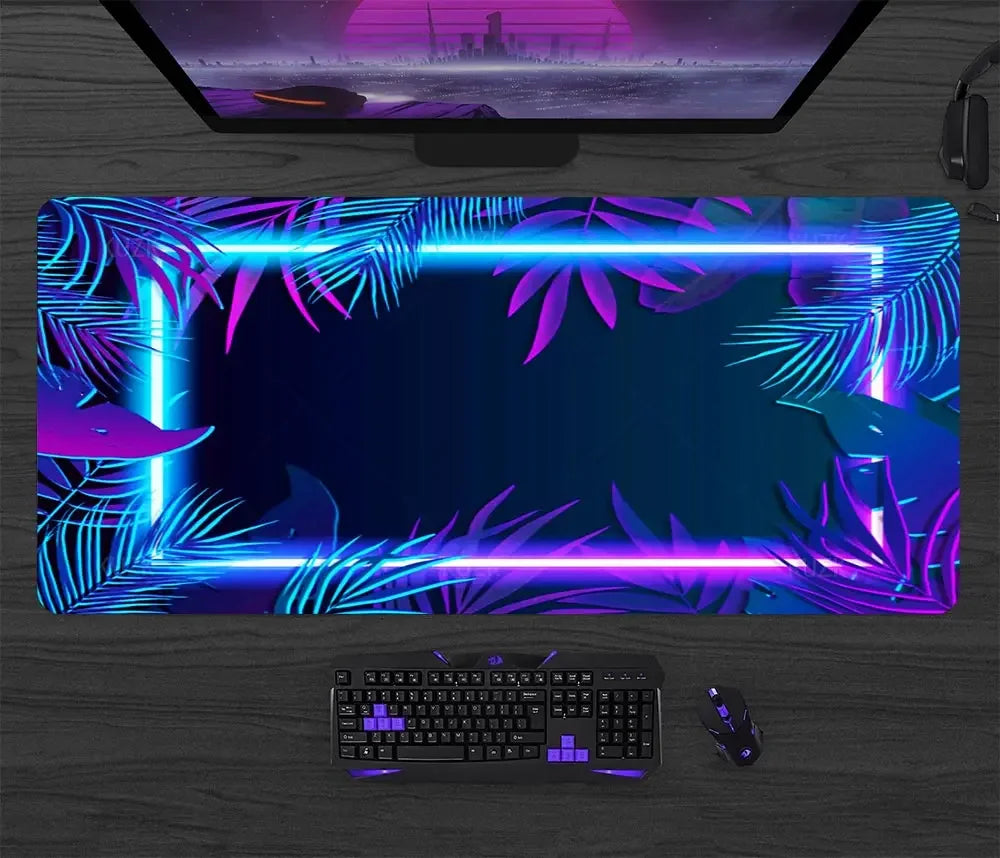 tapis de souris geek led violet