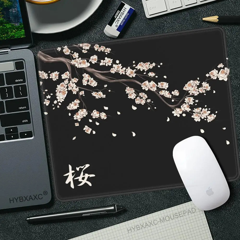 tapis de souris sakura noir blanc