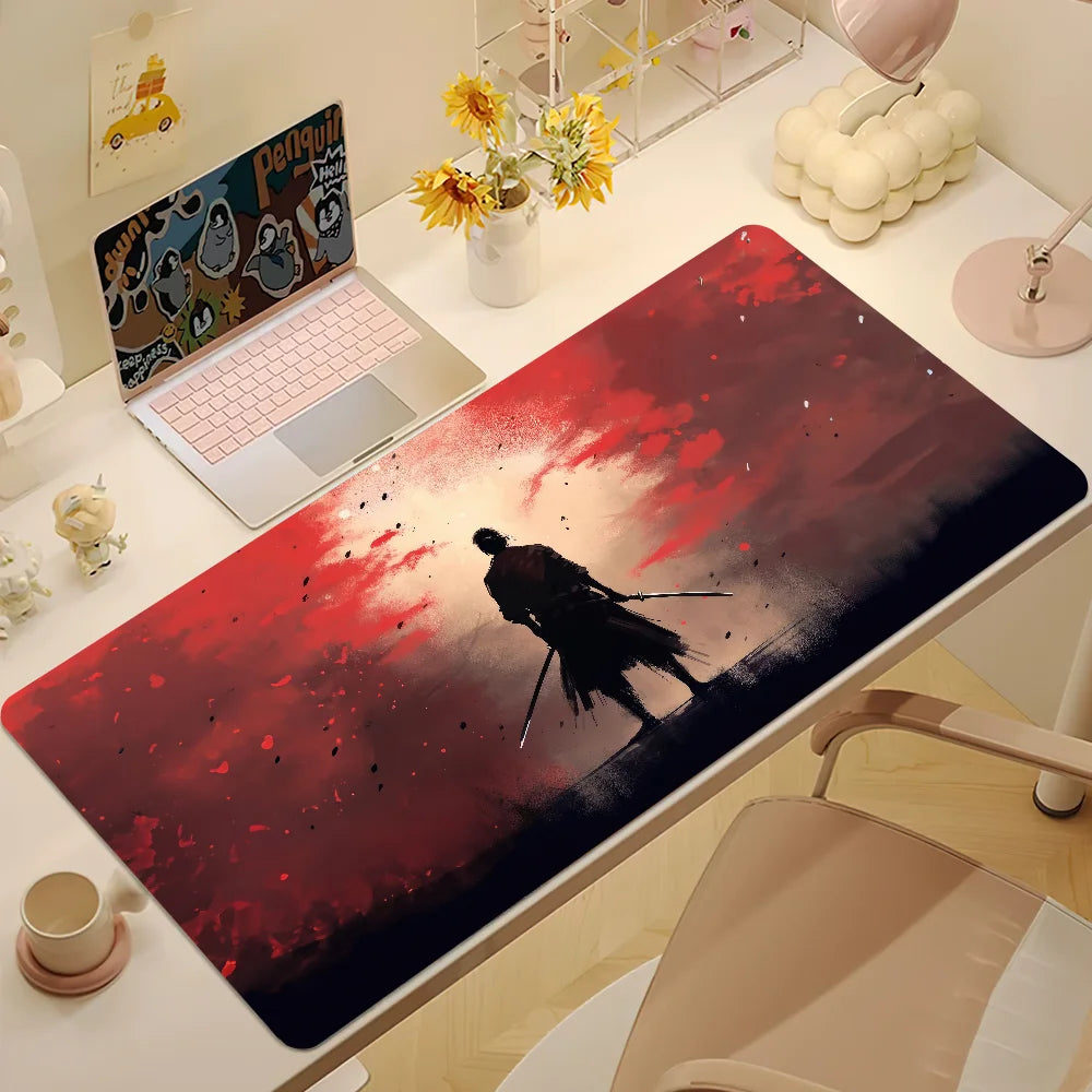 tapis de souris samourai xxl rouge