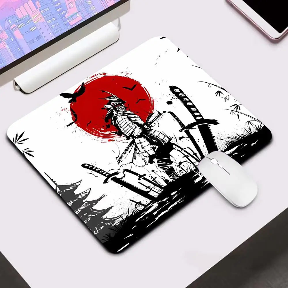 tapis de souris samurai blanc